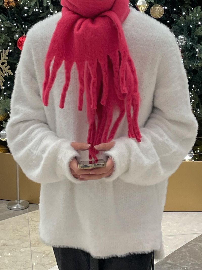 Warm tassel muffler