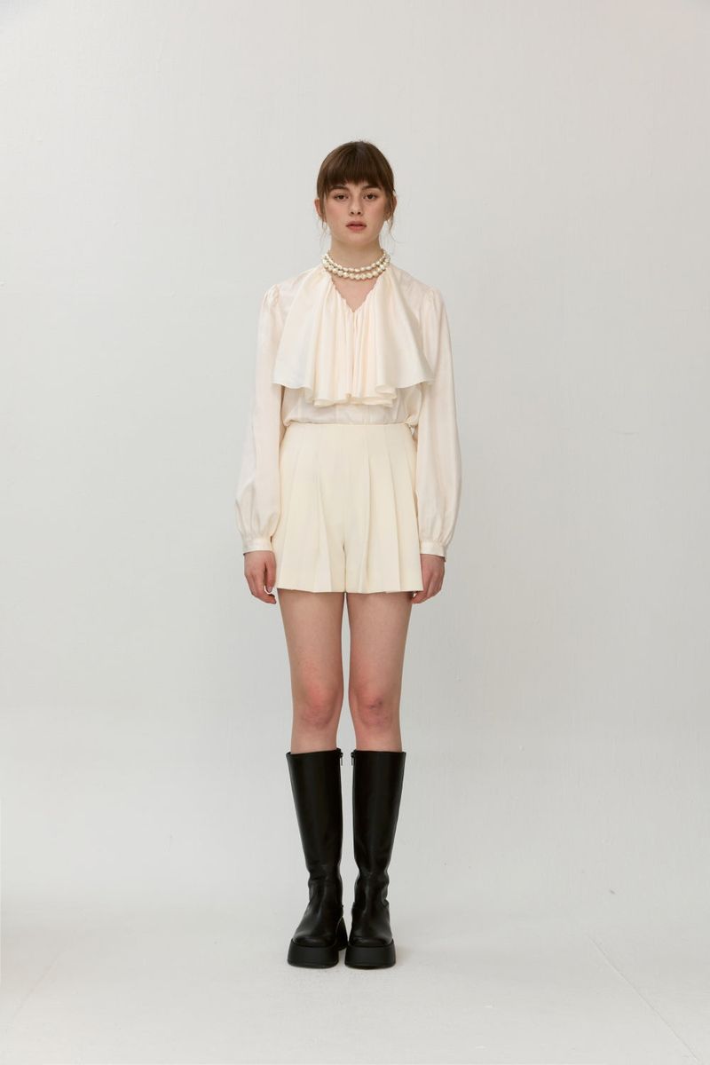 Satin scarf blouse