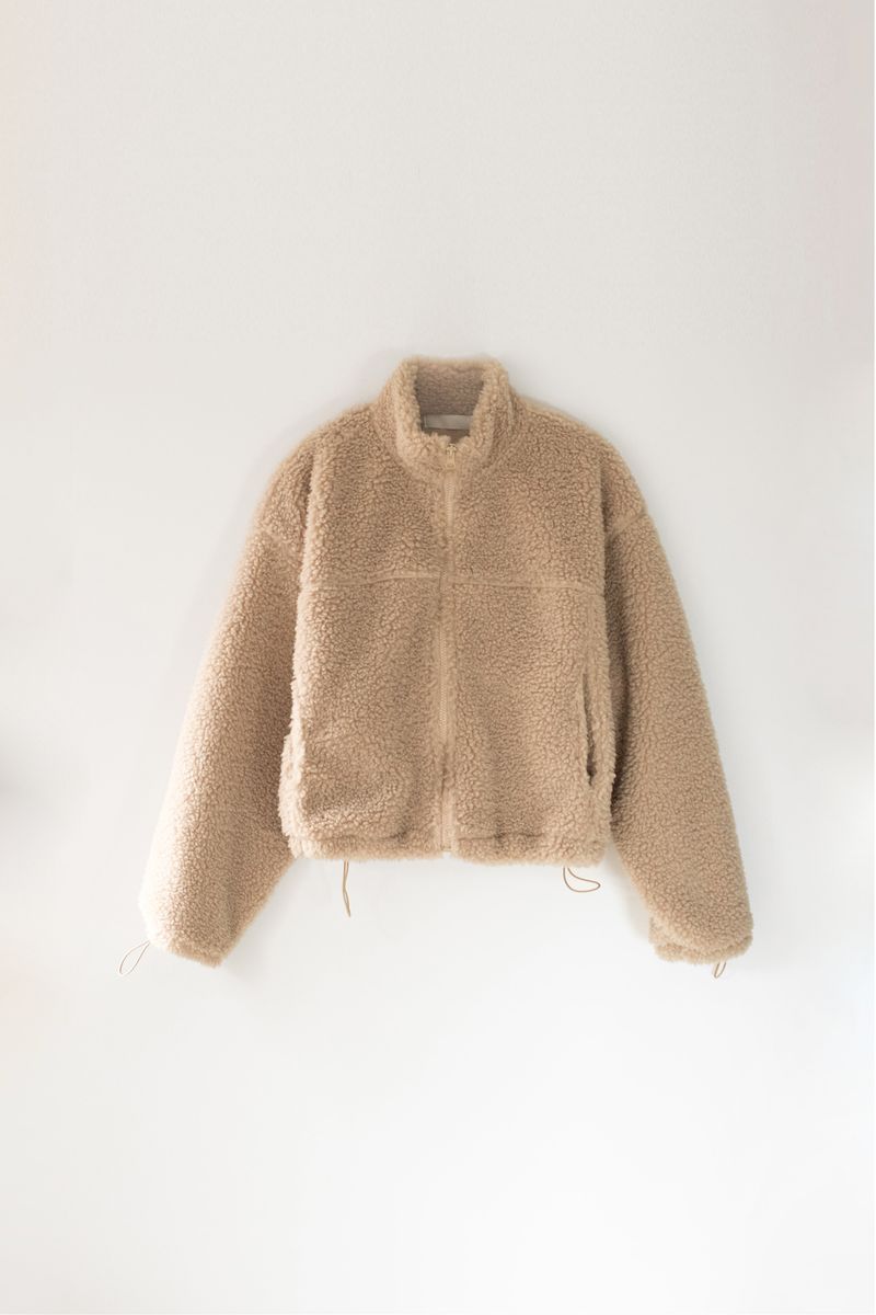Boucle zip-up (Beige)