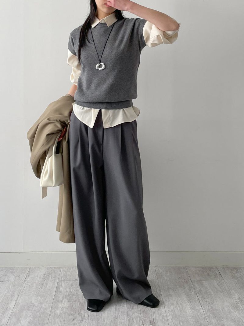 Amy Two Tuck Wide Slacks