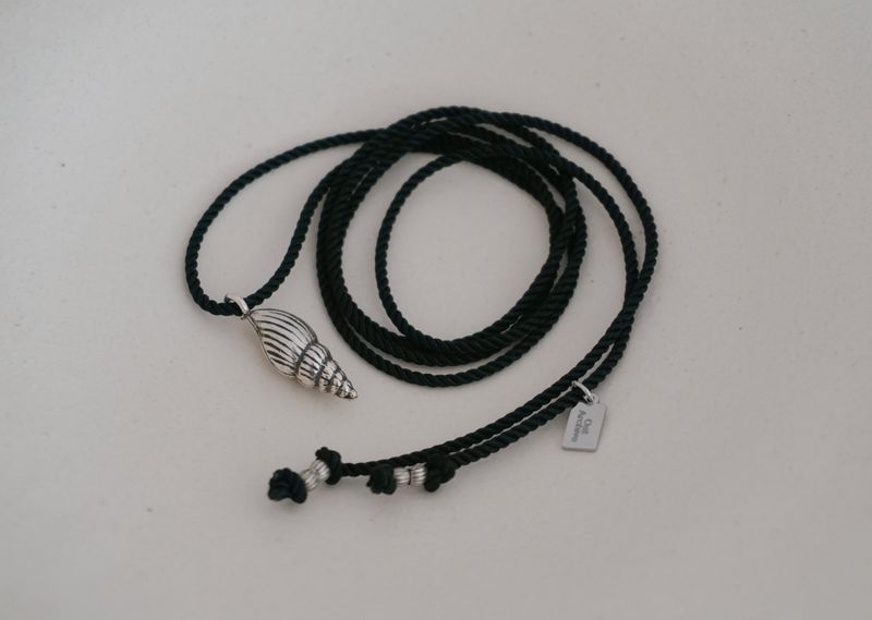 Silver sora necklace [black]