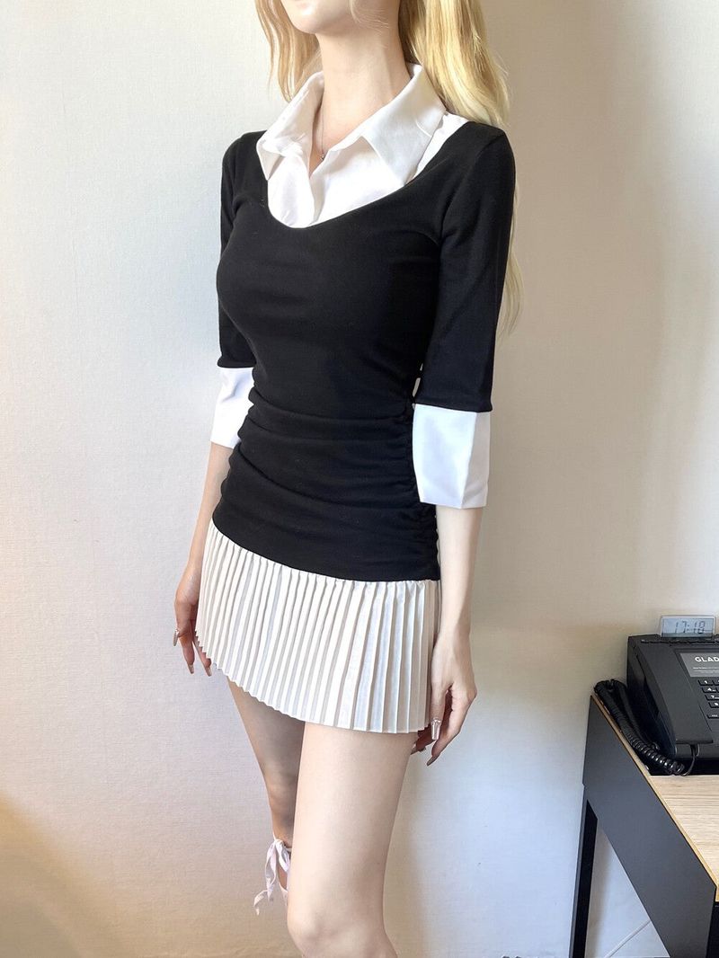1283. SH layered pleats mini ops (2color)