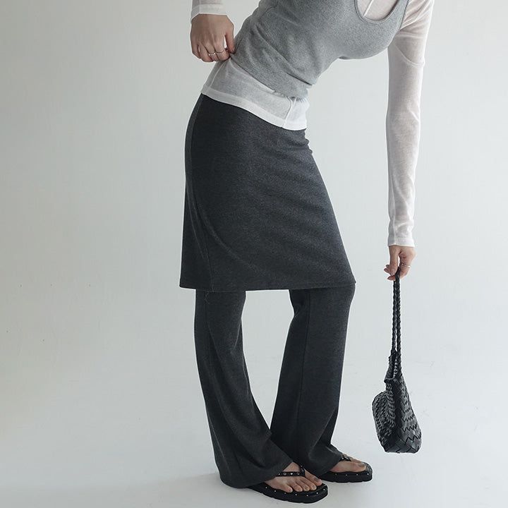 blitti（ブリッティ）の「[Rikella] Banding Midi Skirt Layered Bootcut Pants -3color（Pants）」