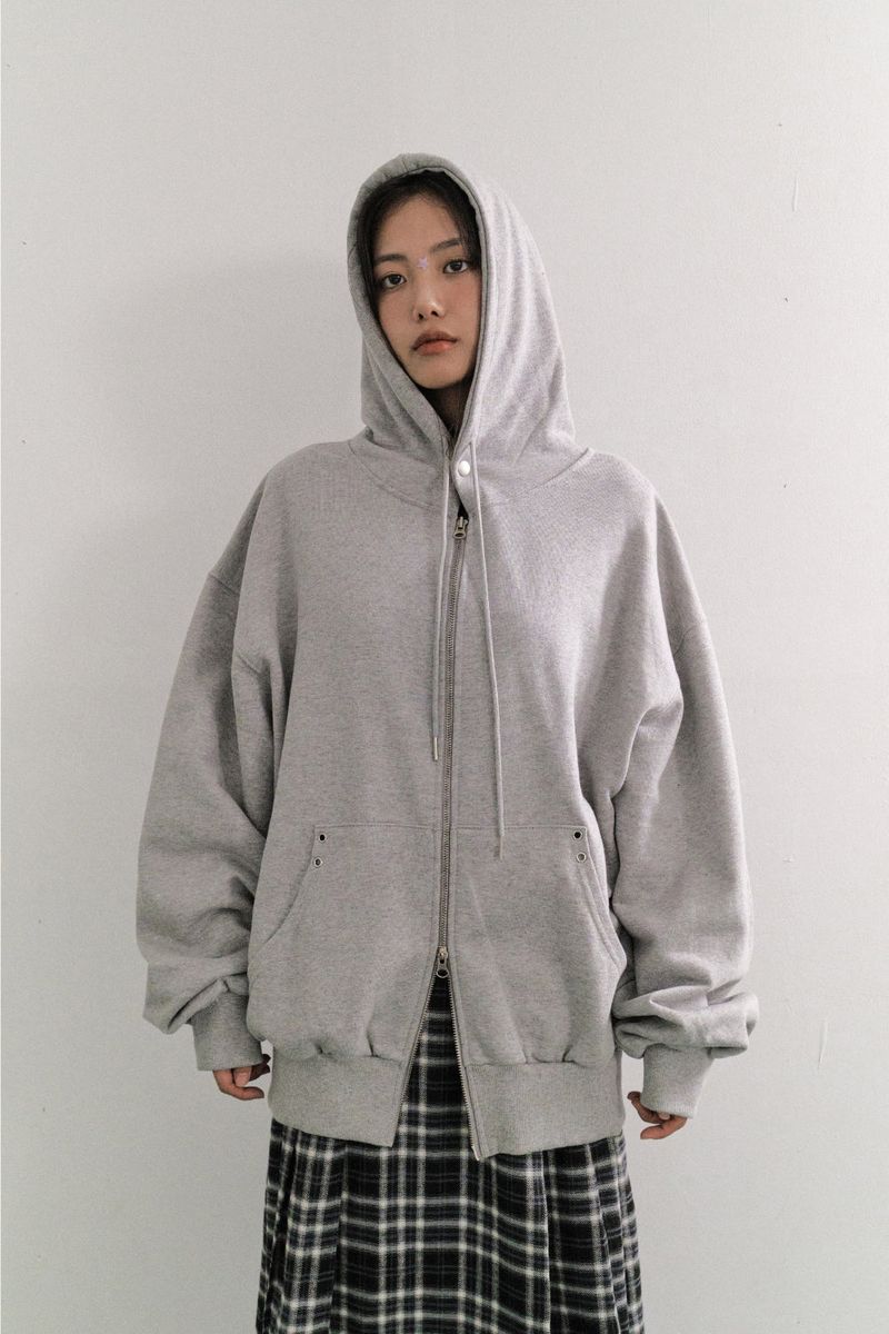 エルボーパッチフードジップアップ (3color)