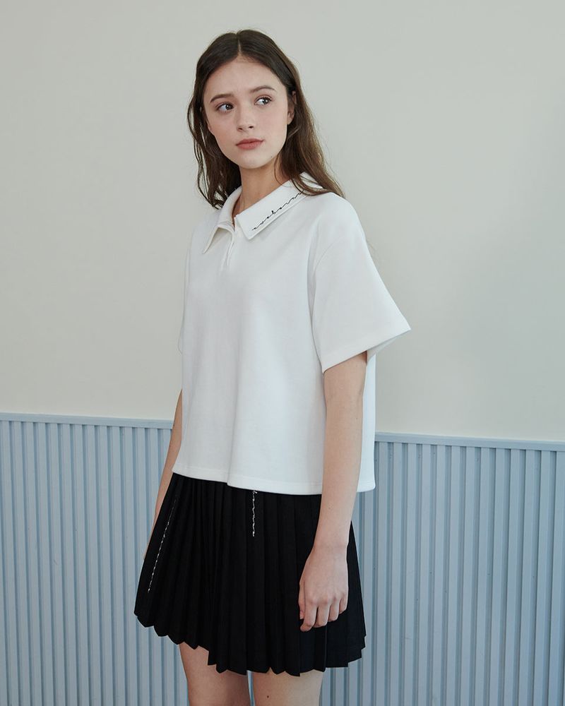 LOGO PIQUET POLO SHIRT [WHITE]