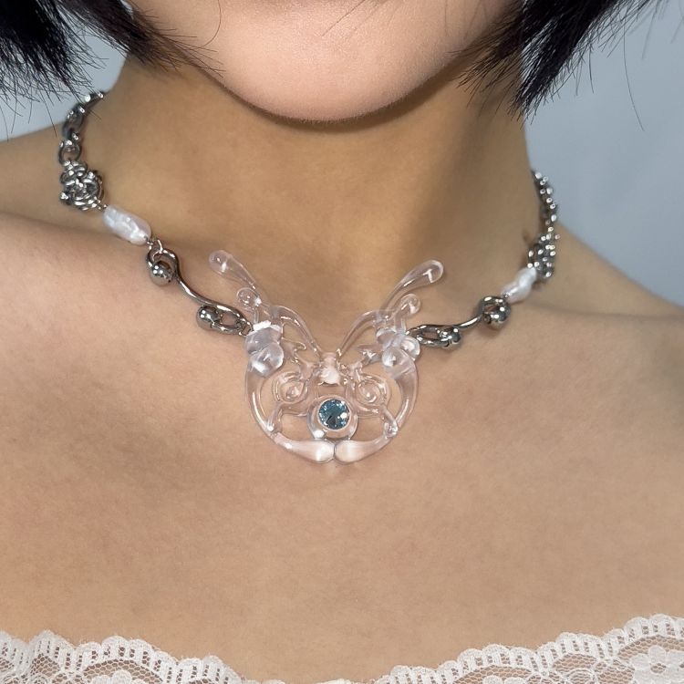 COSMIC GLOW : Necklace ( clear marine )