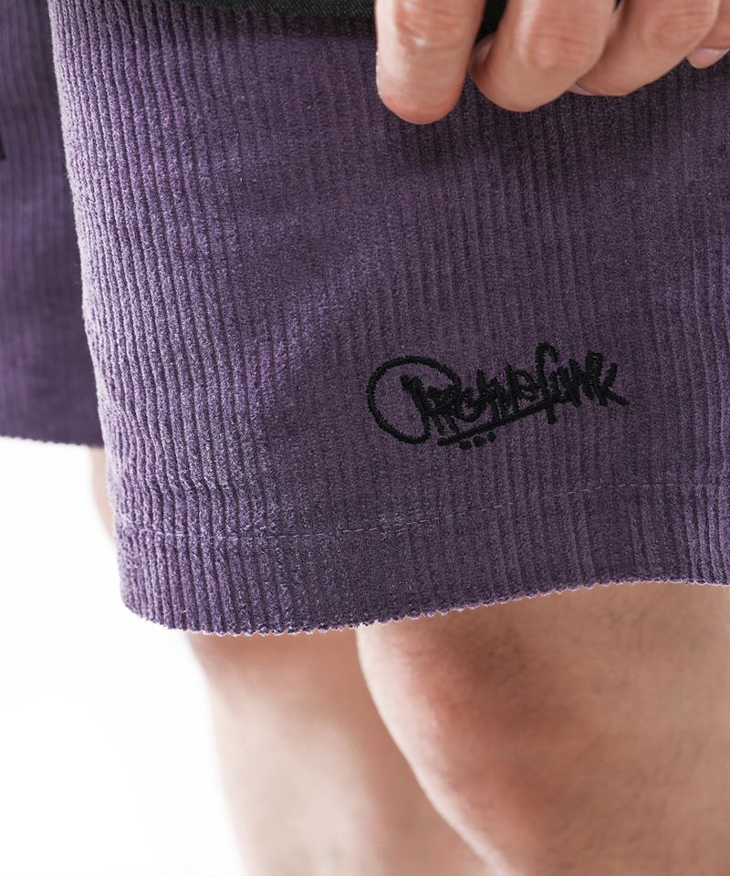 CORDUROY LOGO HALF PANTS PURPLE