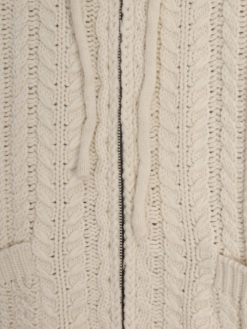 Heart knit zip-up