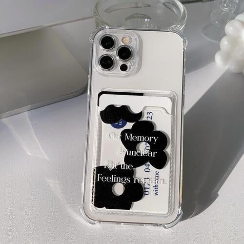 Flower for M Black Card Storage Phone Case