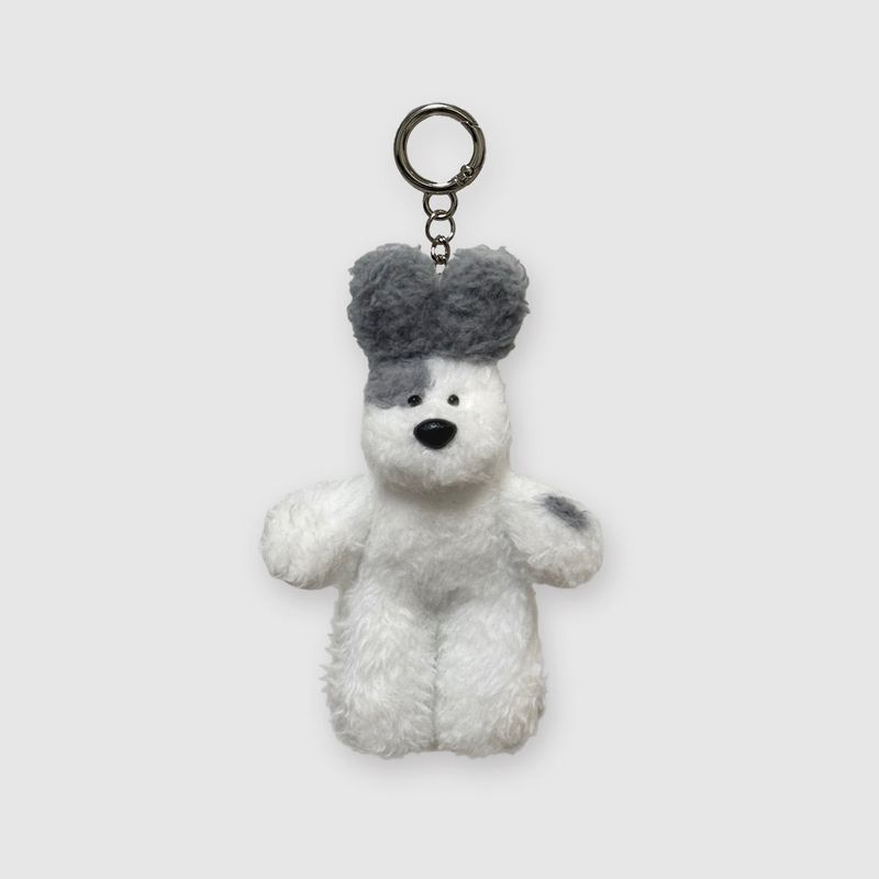 [made] mini mix-gray dog keyring