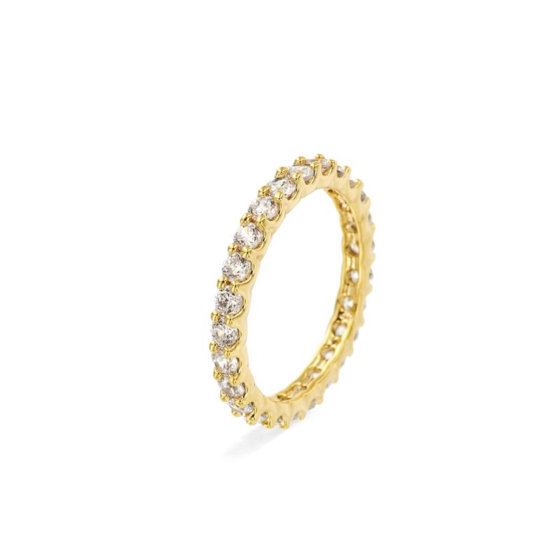 MACIER(マシール)の「2.5MM Prong Setting Tennis Ring (gold)(Accessories)」