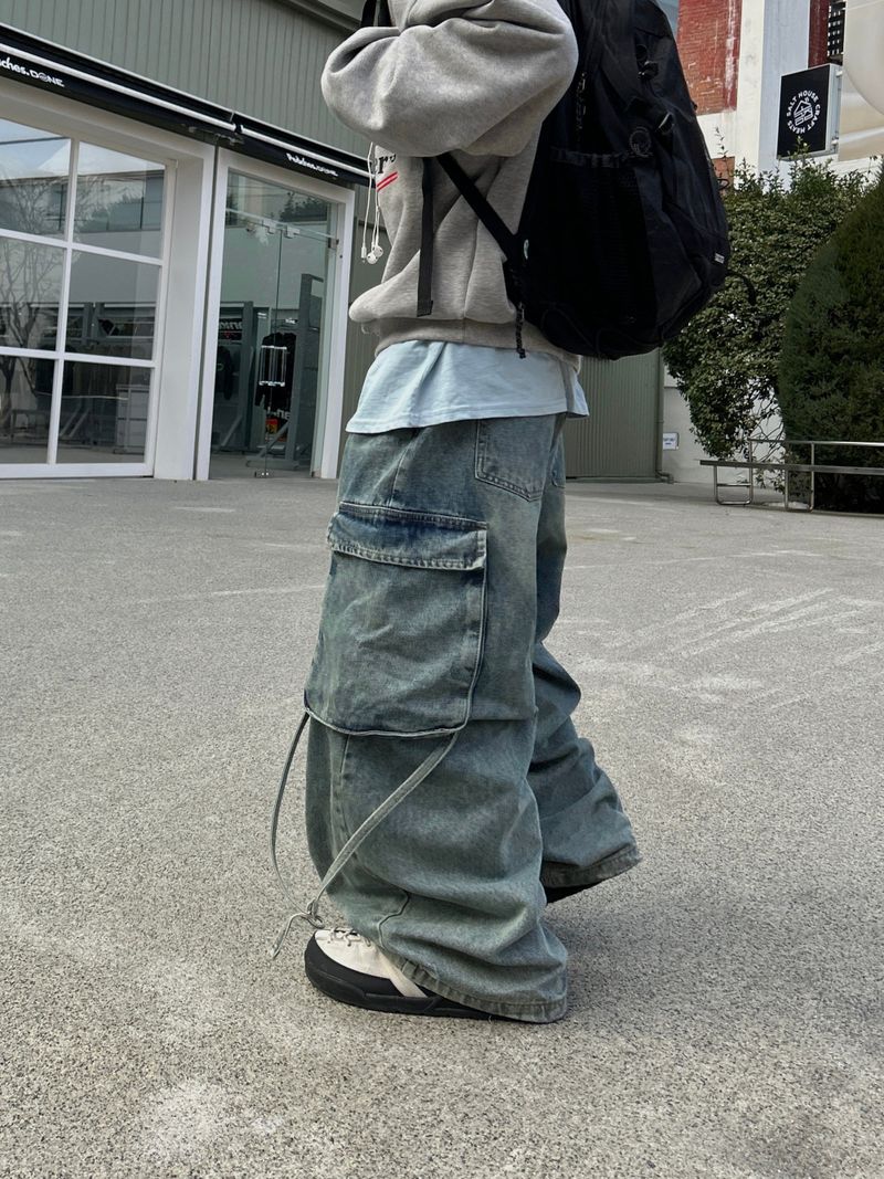 Reflector Strap Cargo Denim PT - 1C