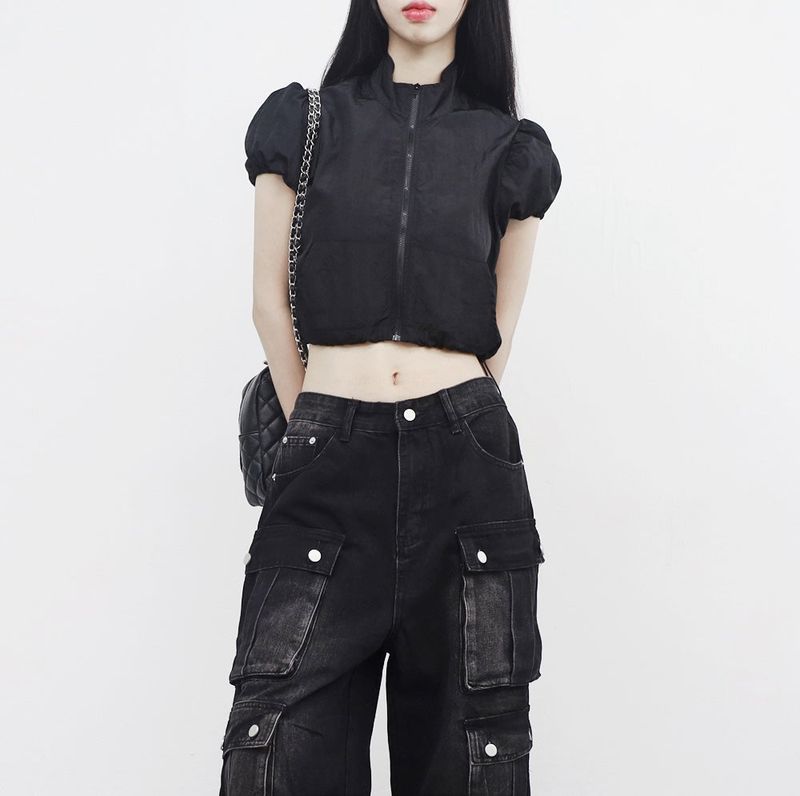 NONCODE（ノンコード）の「Amuah Crop String Half Zip-Up（Jackets/Outerwear）」