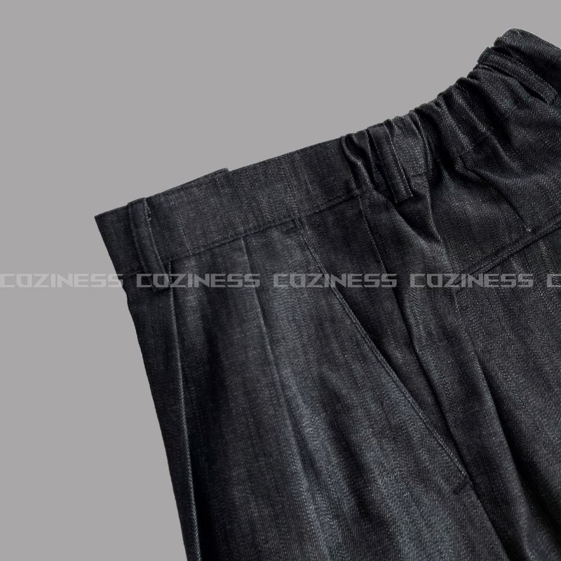 EV BOLN Pintuck Denim Slacks
