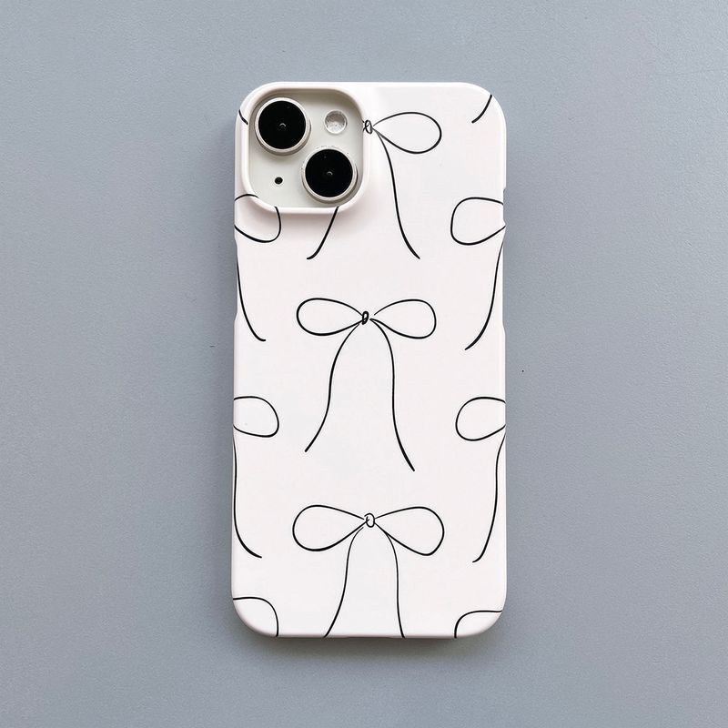 RIBBON ILLUST HARD CASE_WHITE