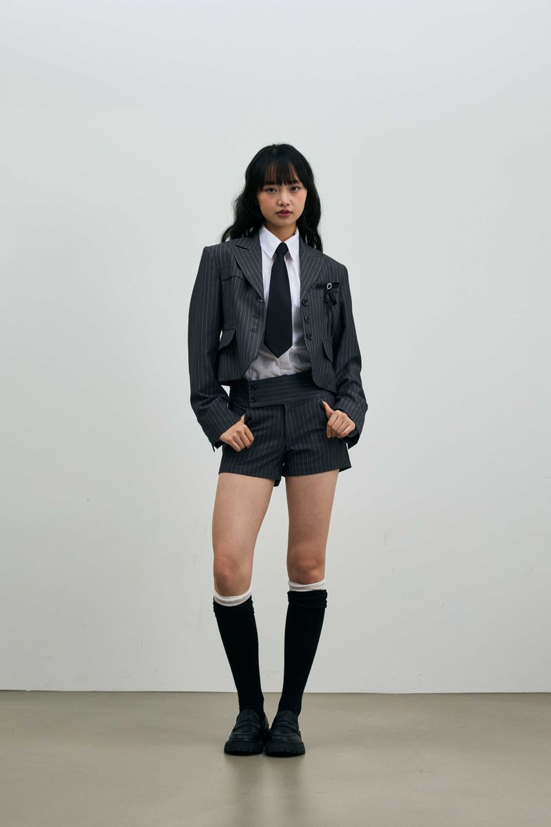 AVEL PINSTRIPE MICRO PANTS / CHARCOAL