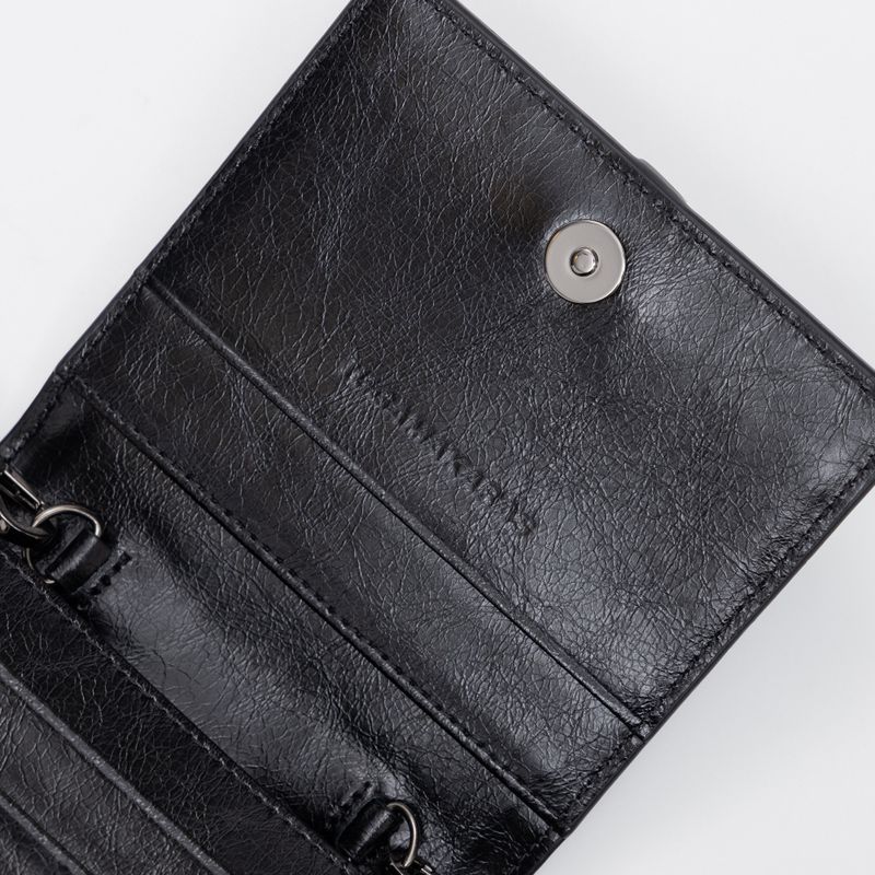 Knotted Wallet Bag (Real Leather-BK)