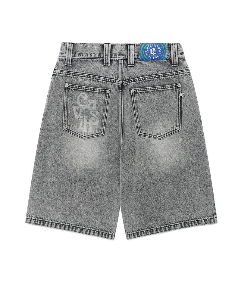 OVERDYED DENIM SHORTS GREY(CV2FMUD161A)