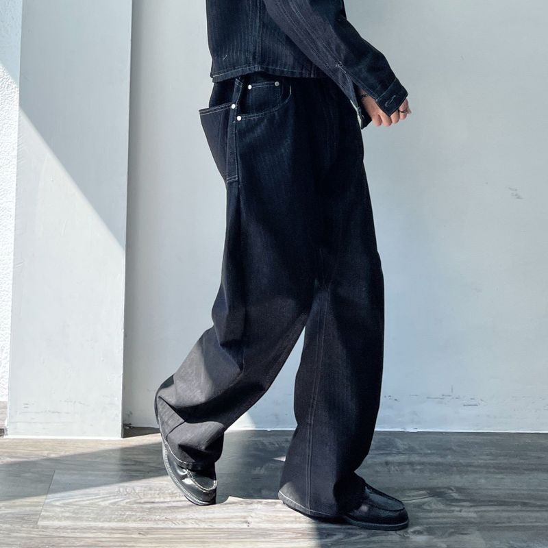 Vibe Pinstripe Boxy Trousers