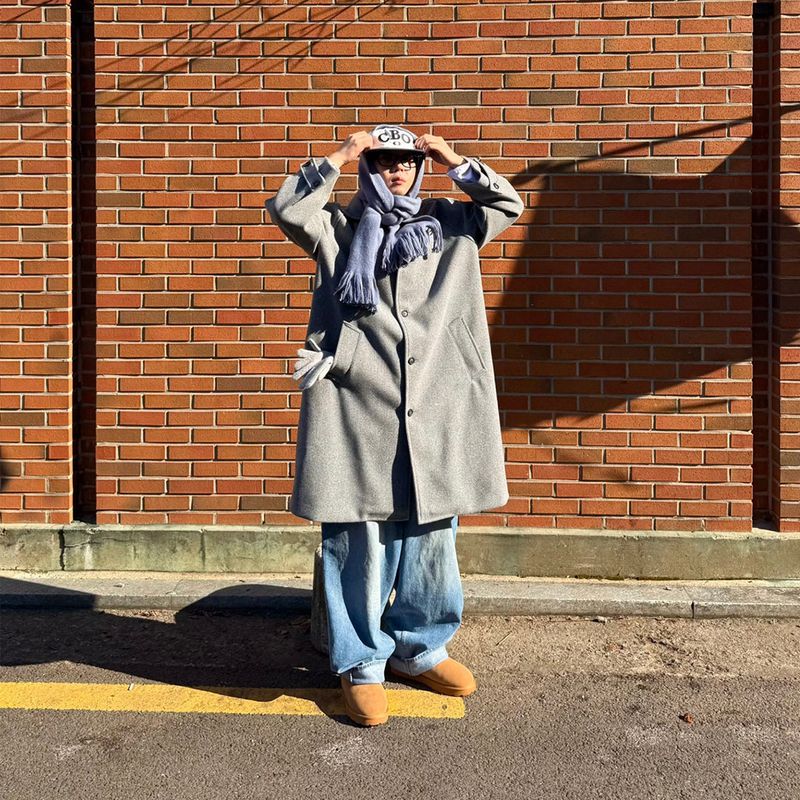 HundoP(ハンドピー)の「Oversized Wool Balmacaan Coat(Jackets/Outerwear)」