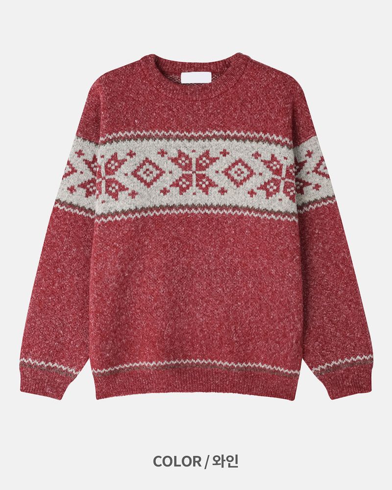 Frost nordic pattern knit