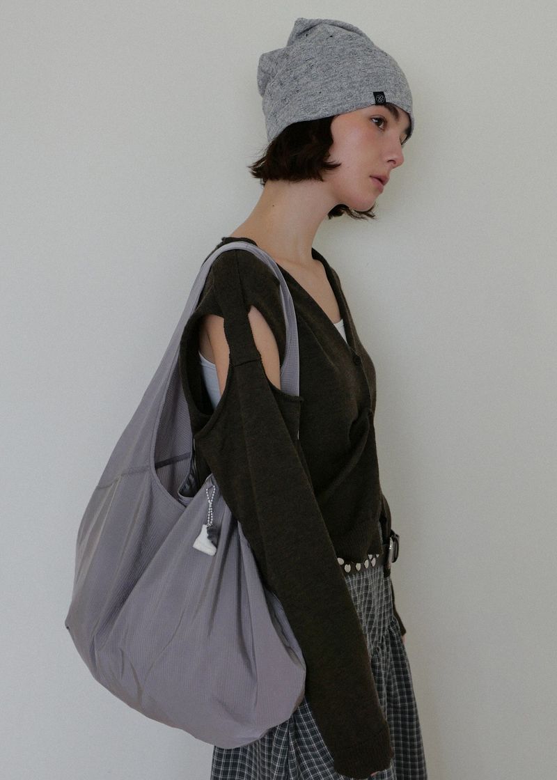 Airy Folding Hobo Bag_Pale Purple