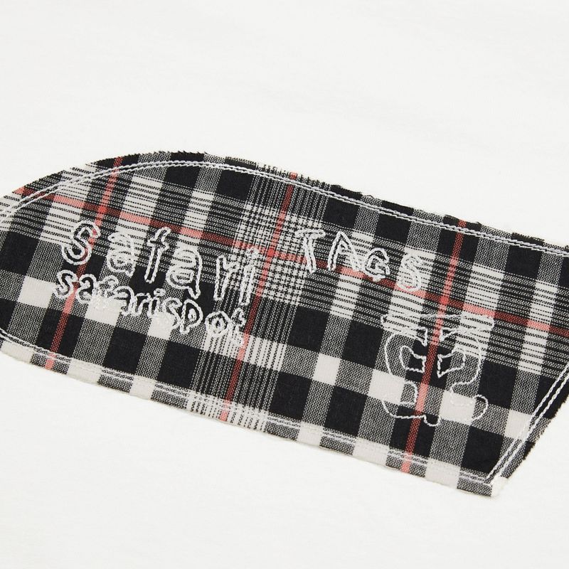  ROUX BASE SCHOOL EAT THE LAND CHECK TEE (BLACK)