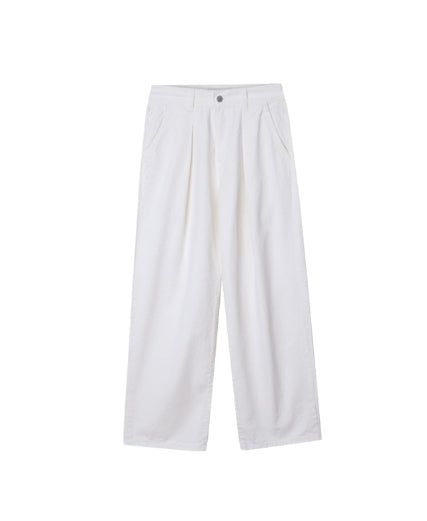 Cent Reverse Pintuck Cotton Pants
