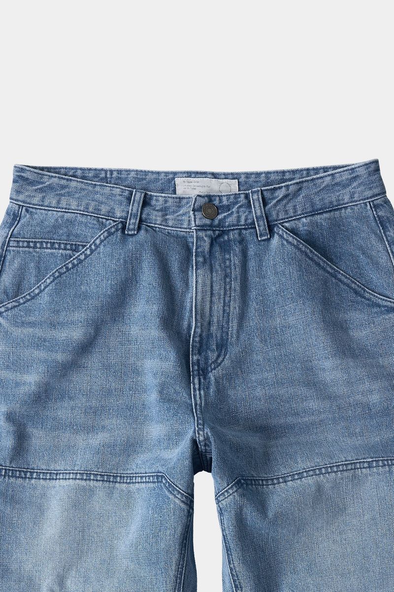 Incision Double Knee Carpenter Pants (Washed Blue)