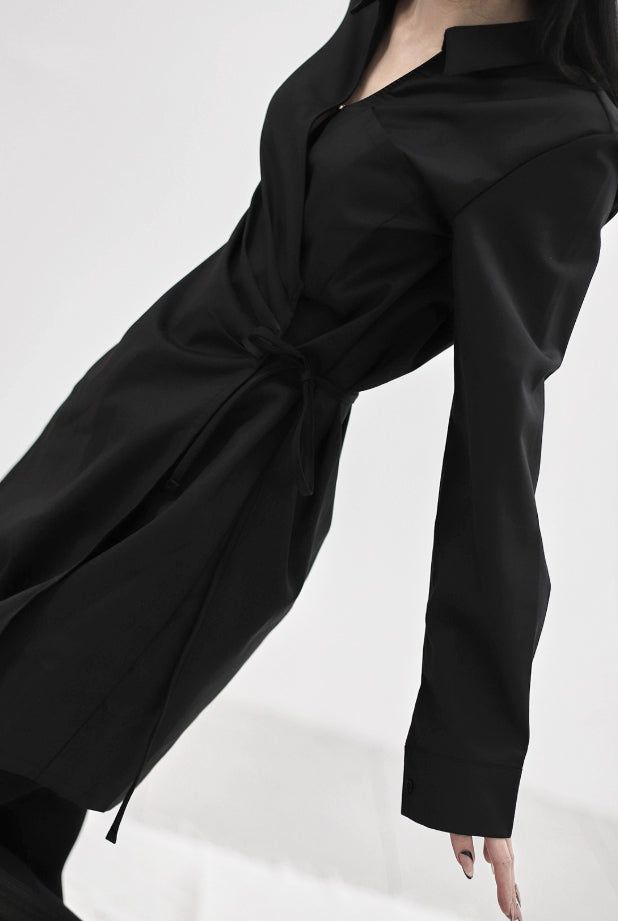 Wrapping Three Pin Tuck One Piece