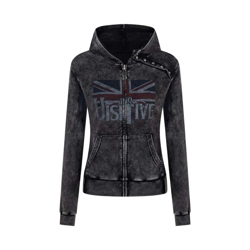 Jayden Off-Shoulder Hoodie Zip-Up