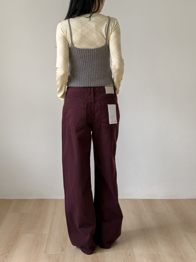 602 Dyed Cotton Wide Pants