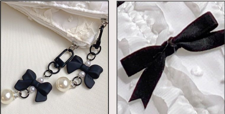 1+2 Lace Ribbon Mini Coin Pouch