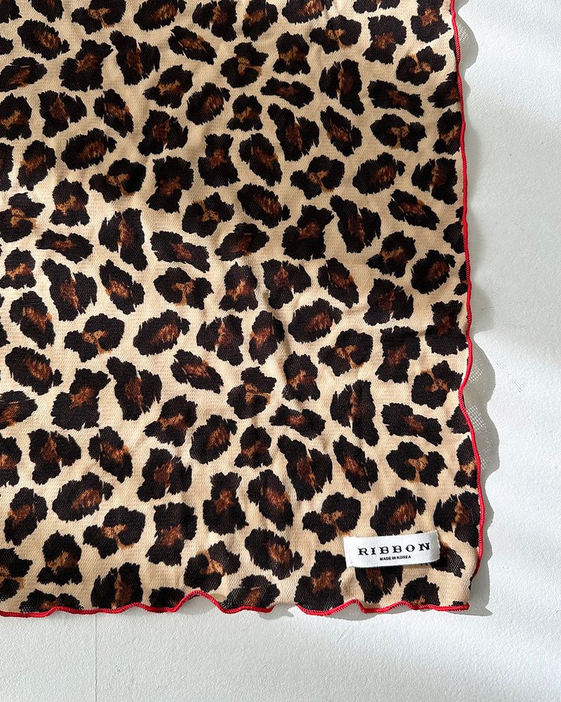 Leopard Tube Top Layered Scarf
