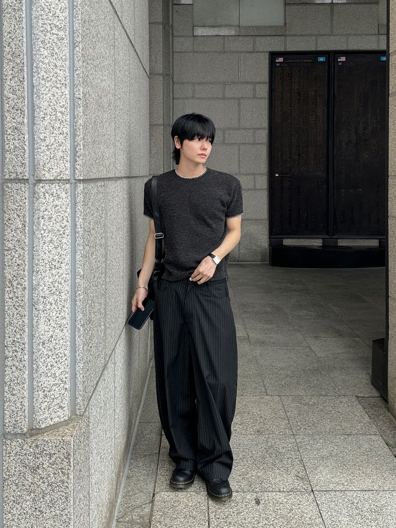 Abel Tencel Stripe Wide Slacks