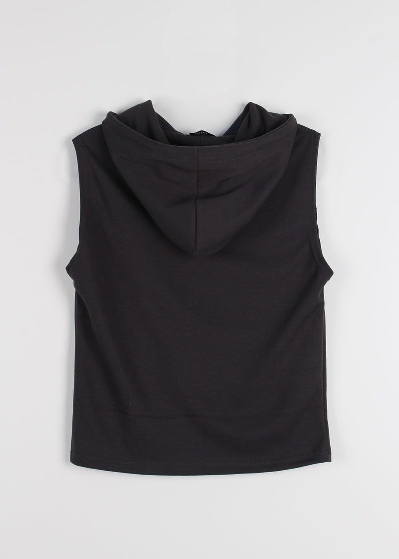 EYELET LINE HOOD VEST