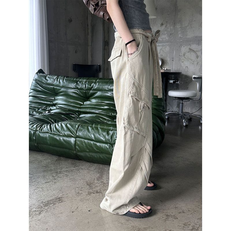 [Unisex] Desert belt washing cargo pants(3color)