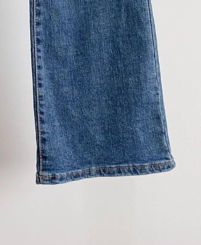 Panyu Hidden Banding Semi-Bootcut Denim Pants