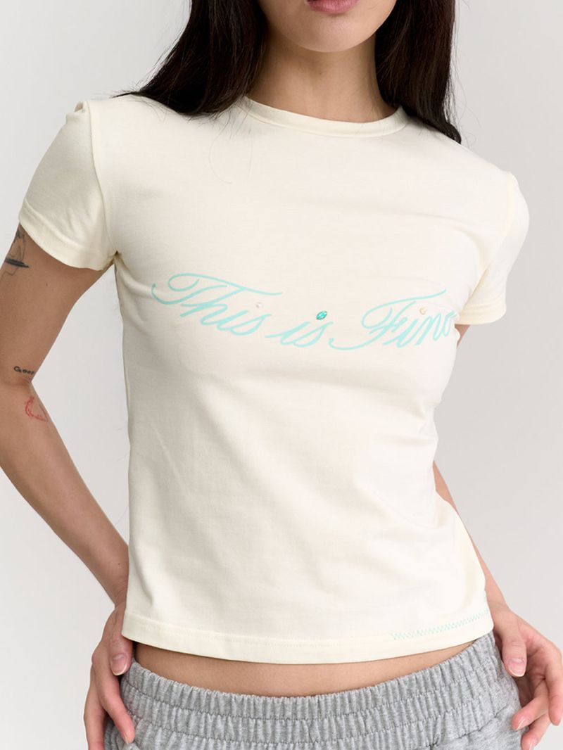 Cropped Signature Tee