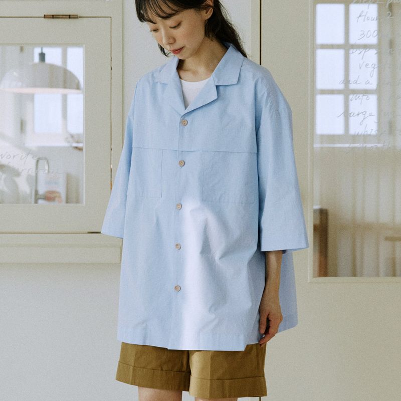 malen（マレン）の「unisex folding shirts sky blue（Tops）」