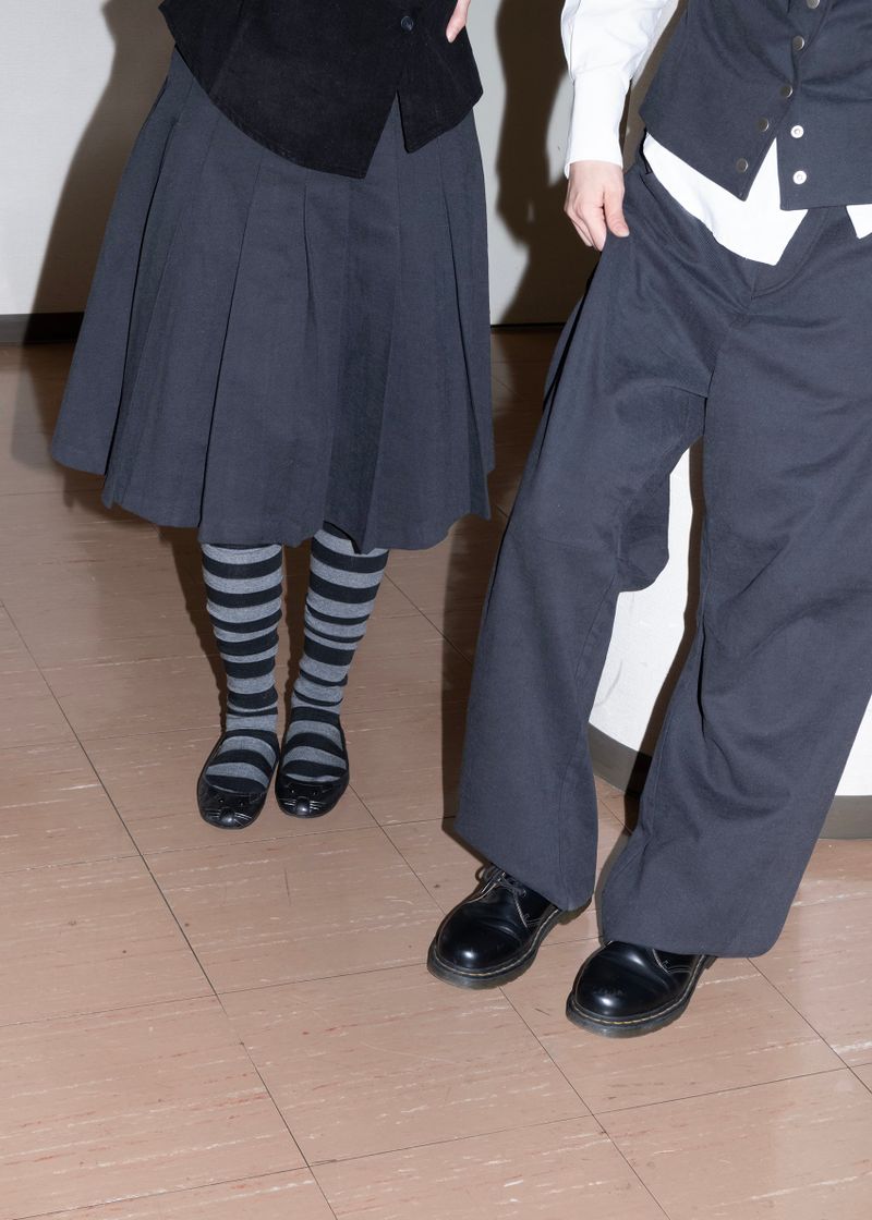 Slant pants [Grey]