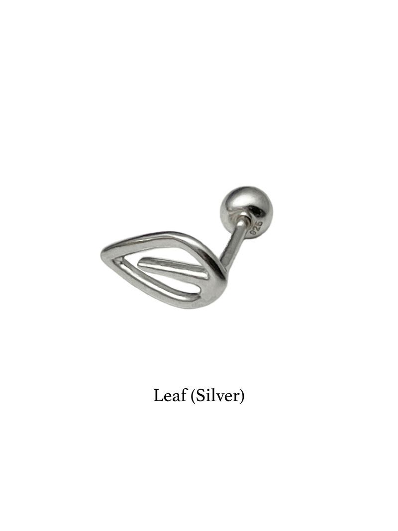 [Silver ver.] Rainbow doodle piercing