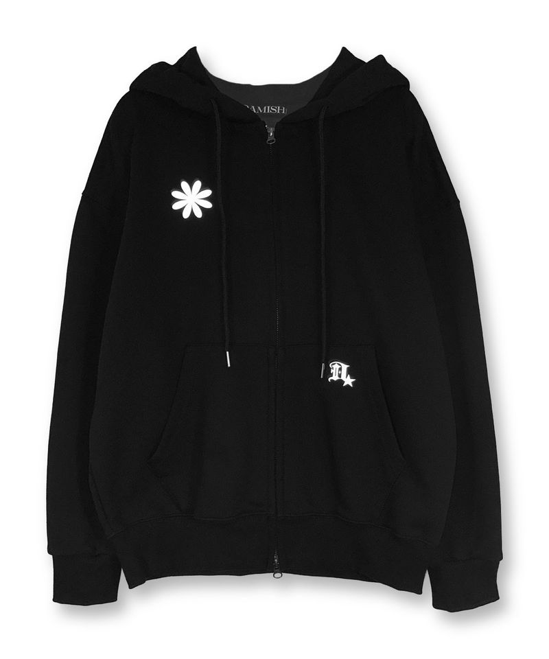 Symbol Logo Twoway Hoodie Zip-up_Black