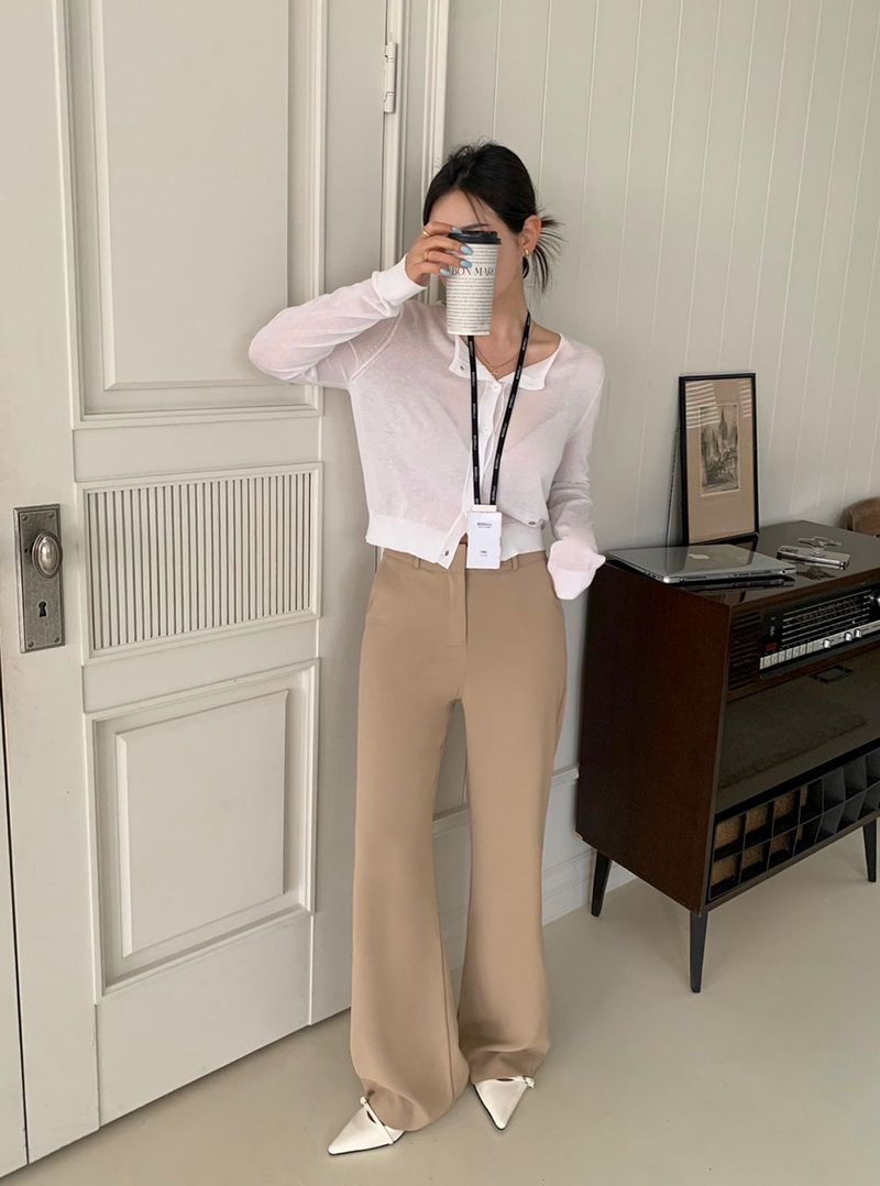 [MADE] Office, Flare Silhouette Summer Slacks Pants