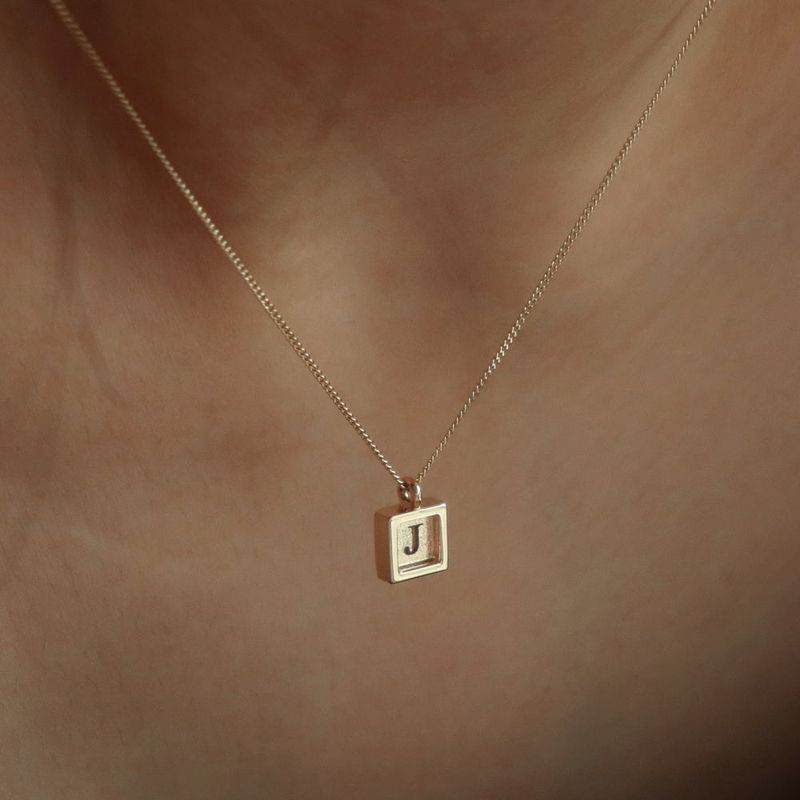 Less is more(レスイズモア)の「14K gold initial necklace (43cm)(Accessories)」