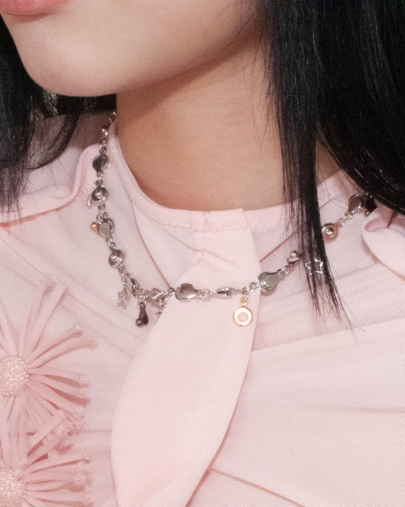 [MADE] open close charm necklace