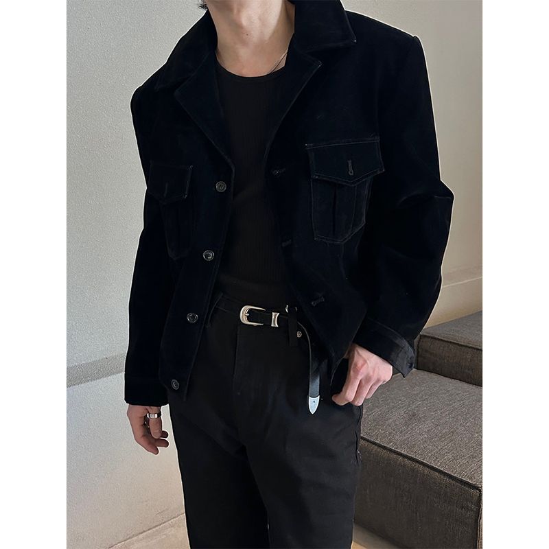 [F/W] Velvet two pocket denim jacket(2color)
