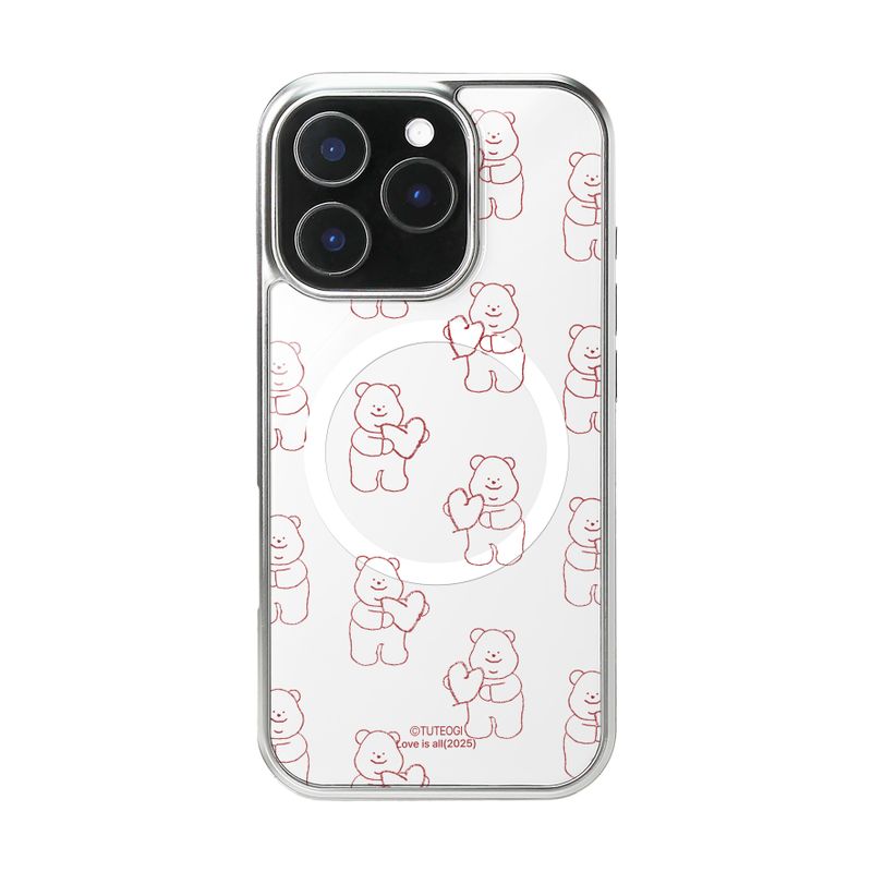 TUTEOGI ‘Love is All' Magnet Ring red case (silver frame)