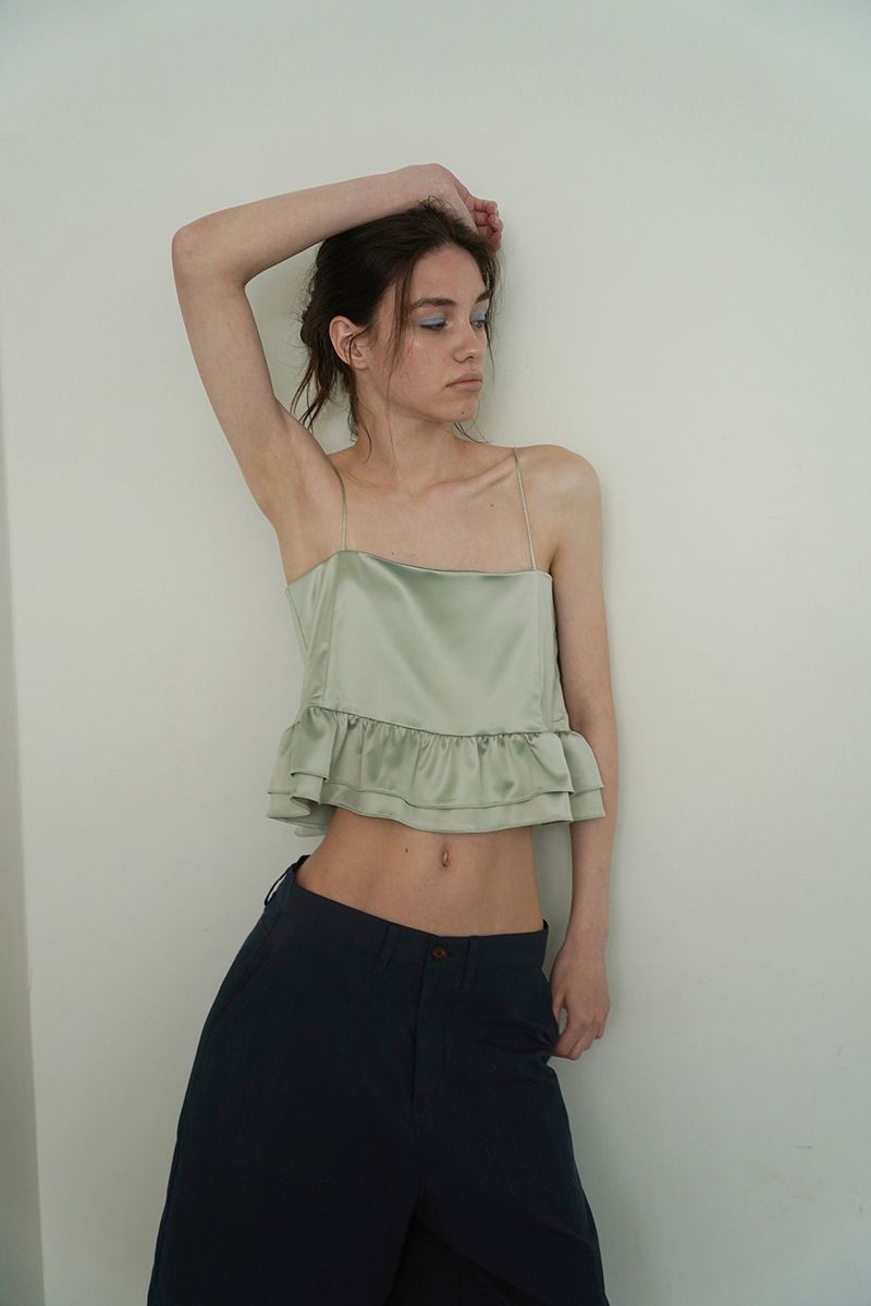 Bow bermuda pants_navy