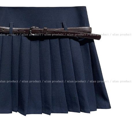 Temp pleated miniskirt (+Belt set)